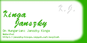 kinga janszky business card